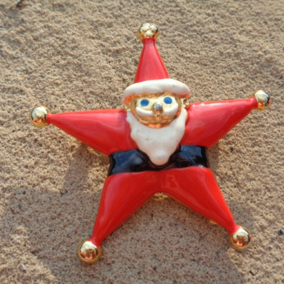 Neiman Marcus Star Santa Brooch - Picture 3 of 5